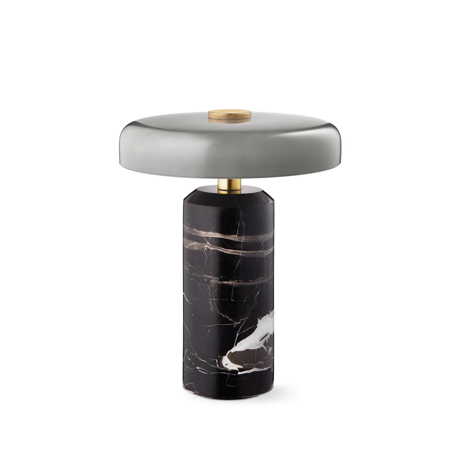 Trip LED lámpara de mesa recargable, gris / gris, mármol, vidrio, IP44
