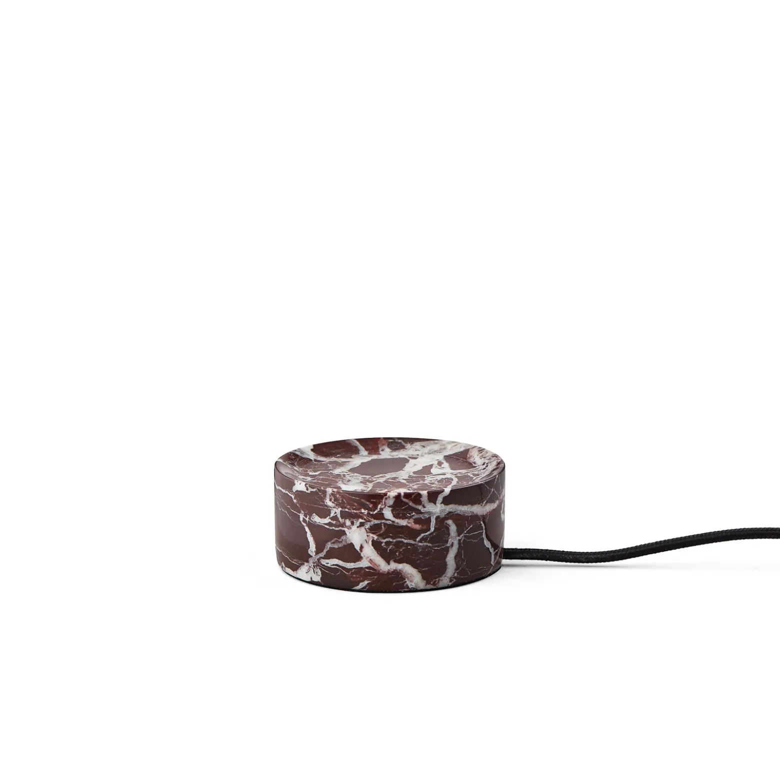 Trip LED lámpara de mesa recargable, rojo / blanco, mármol, vidrio, IP44
