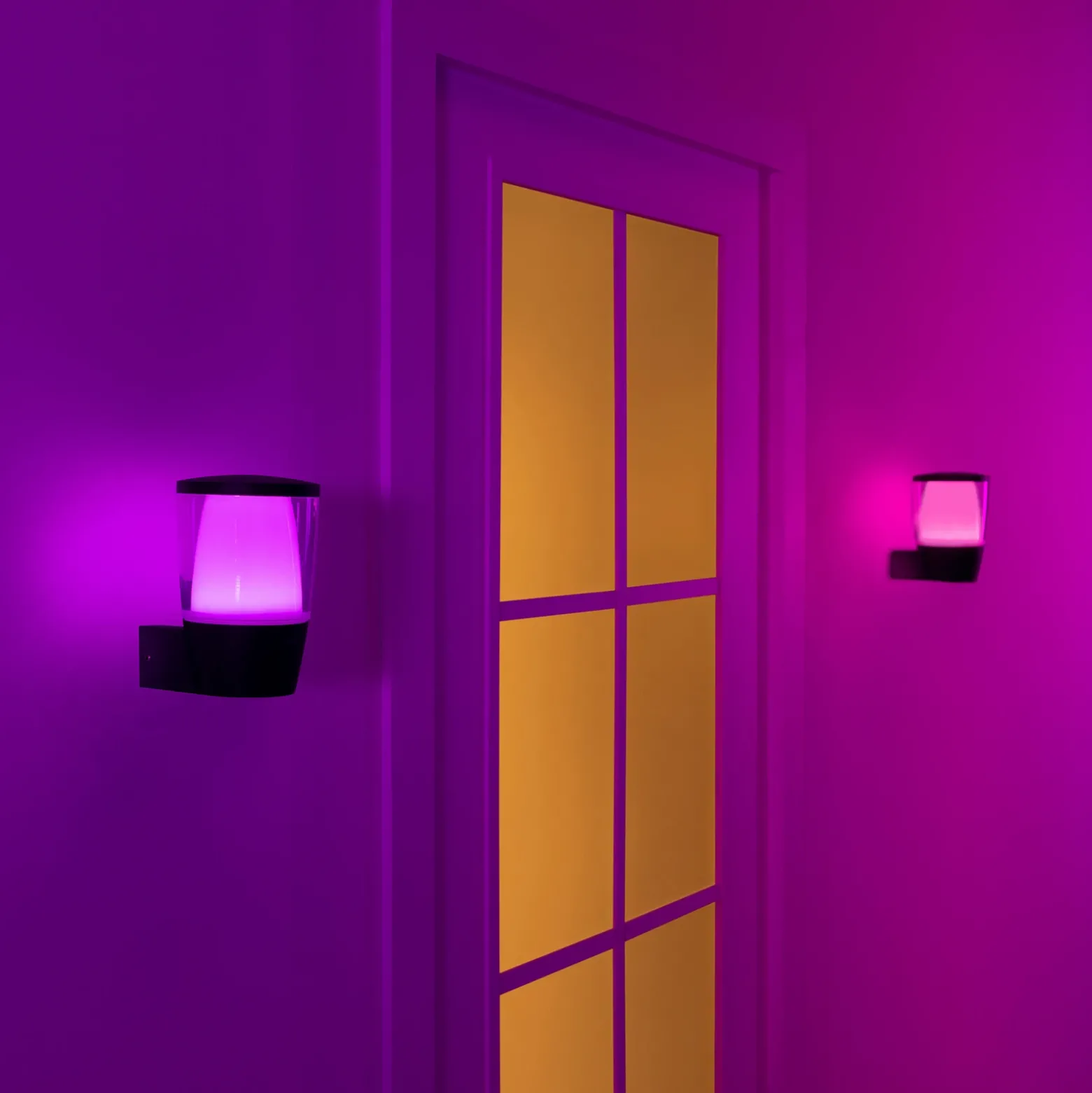 WiZ aplique LED de exterior Elpas RGBW, negro