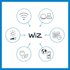 WiZ aplique LED de exterior Elpas RGBW, negro